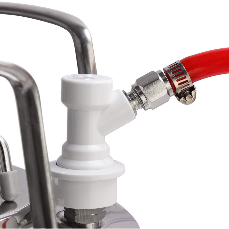 【2 Pairs】MRbrew Homebrew Hose Swivel Nut Barb, 1/4'' Barb & 5/16'' Barb, Stainless Steel MFL Quick Disconnects Fittings for Brewing Keg System 4 Pcs (1/4'' & 5/16'') Barb
