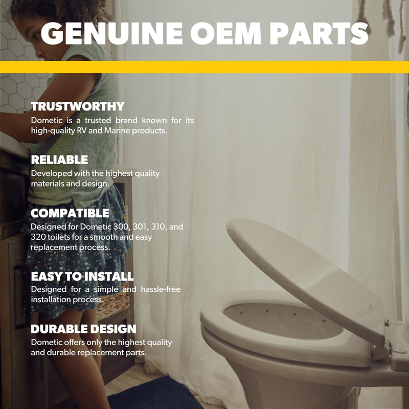 Dometic Genuine OEM Toilet Water Valve Assembly 385314349 | Screws Included | Easy, Installation