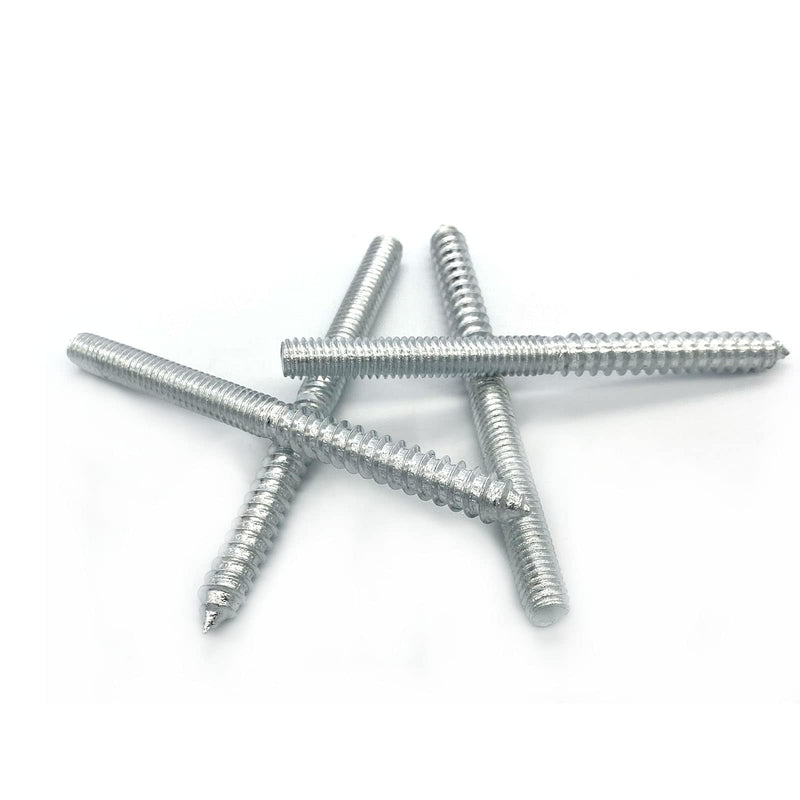 8 Pack 5/16-18 x 4 Inch Hanger Bolts 5/16-18" Silvery Double Headed Bolts 5/16 Wood Dowel Screw Self-Tapping Screw Hanger Bolts for Furniture Screws Double Screw Threaded Rods Bolt 100mm length Silver 5/16-18"x4"-8PCS