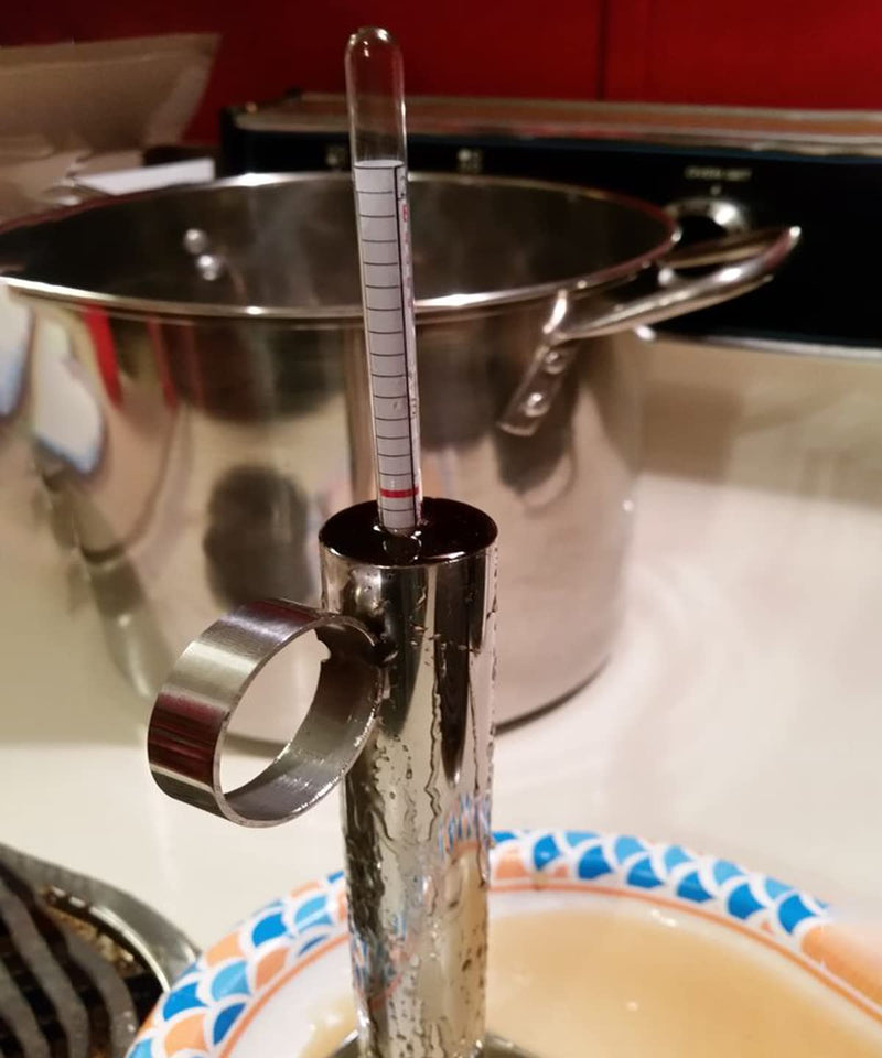 Maple Syrup Hydrometer Test Cup Kit, Hydrometer for Maple Syrup Making, Maple Syrup Hydrometer Kit with Baume and Brix Scale, Maple Syrup Supplies for Measuring Sugar Content in Syrup Sap Transparent Maple Syrup Hydrometer