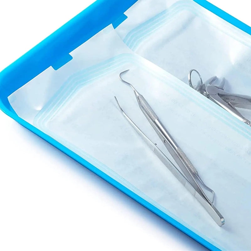Yuelong 200PCS Self Sealing Sterilization Pouch Bags 2.25" x 5" Autoclave Sterilizer Bags Pouch for Nail Tools Grade Paper Disposable Dental Tattoo Accessories Tool Storage Bag 2.25" x 5"