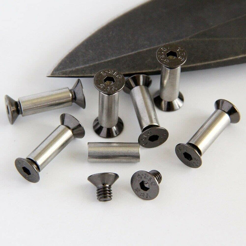 10pcs Knife Handle Bolt Rivets Screw Fastener Nut DIY Material US