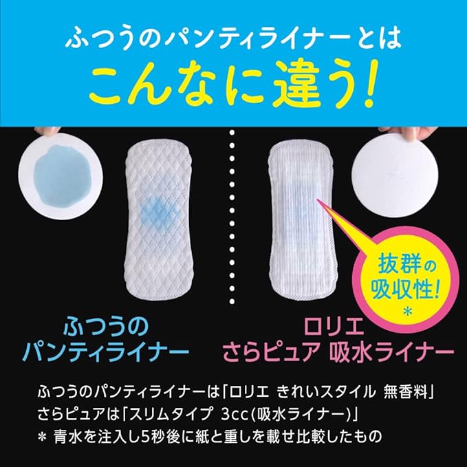 Laurier Sarah Pure Water Absorbing Liner, For Women, 3.4 fl oz (10 cc), Safe Trace Use, 80 Sheets, Long Panty Liner Size, 6.7 inches (17 cm), Unscented, For Light Urine Leaking For Women, Large - NewNest Australia