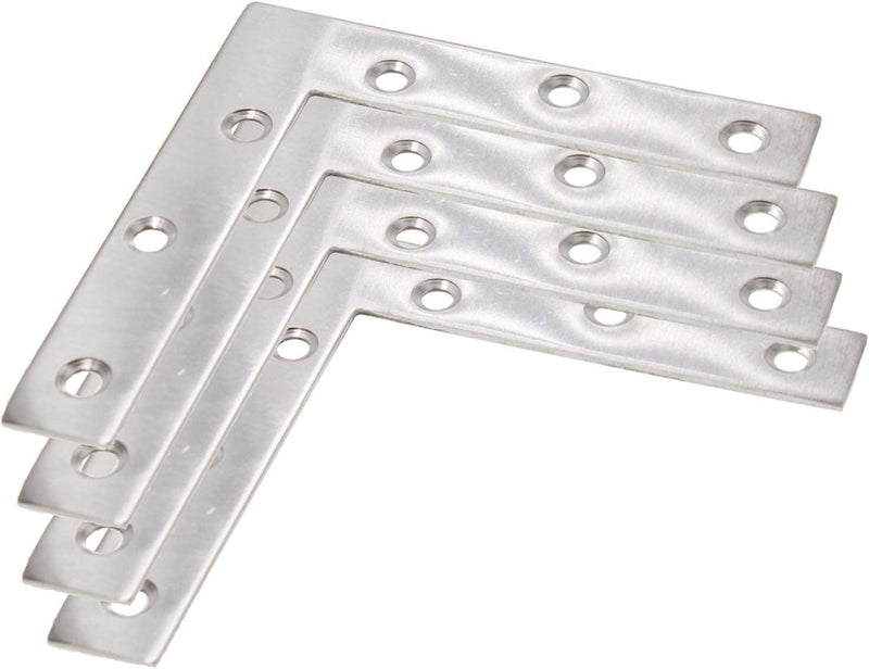 Repair Mending Bracket Plate,ULIFESTAR Stainless Steel L Shape Flat Corner Brace Bracket for Wood,Metal Fixing Joining Bracket Support Brace for Shelves,Furniture and Cabinet (150*150/5.9*5.9'') 150*150mm/5.9*5.9'' - NewNest Australia