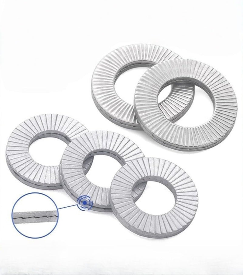 Double Layer self-Locking washers Anti-Loosening Washers Belleville Washers Vibration-Resistant Locking Fasteners for Automotive,IndustrialMachinery,Construction Equipment & Maintenance (5/16",20) 5/16" 20