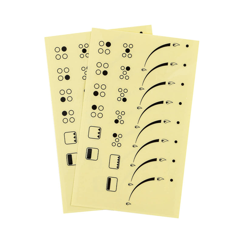 MANWU 2 Sets Flame Indicators Ring Stove Sticker Decal Label for Burner cooktop hob Cooker top Markings Oven Replacement Adhesive knob Symbols (Black Print for Silver, White or Light Coloured Stove) Black Print on Clear