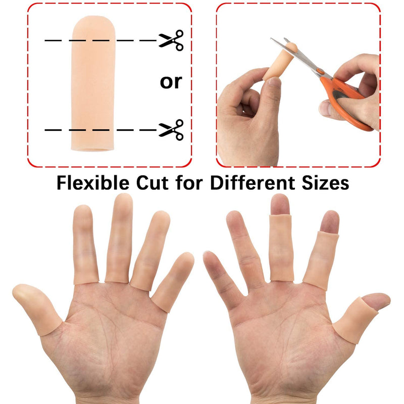 ANCIRS Gel Finger Support Protector Gloves, Gel Finger Cots/Covers - Different Sizes Silicone Fingertips for Hands Cracking, Eczema Skin (20pcs) 20 Count (Pack of 1)