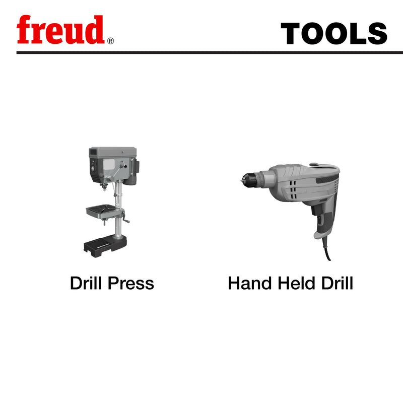 Freud FC-012: Carbide Forstner Drill Bit 1-5/8-Inch by 3/8-Inch Shank Carbide