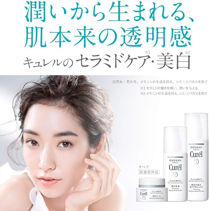 Curel Whitening Care (Lotion 1.1 fl oz (30 ml) + Milky Lotion 1.1 fl oz (30 ml) - NewNest Australia