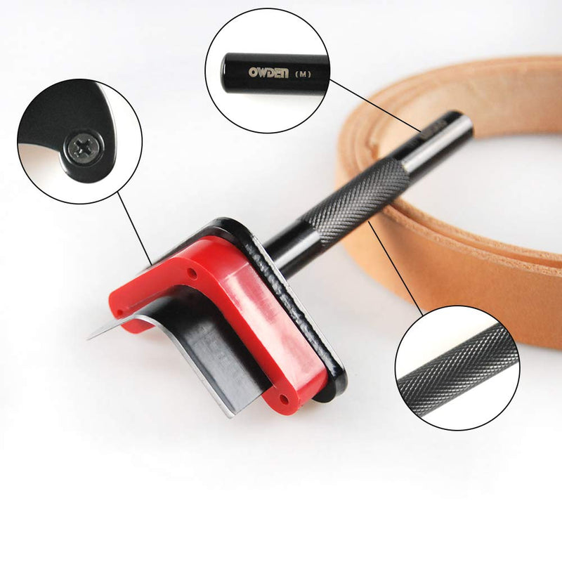 OWDEN Professional 3Pcs Leather Belt end Cutter Punch Set,Leather Corner Punch Set Triangle Shaped,Leather Strap Punch Tool Set,3 Sizes Leather Tool.