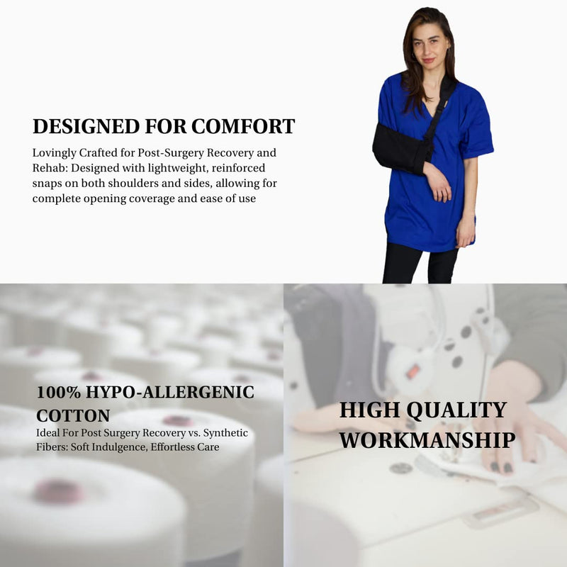 Inspired Comforts Unisex Post Surgery & Rehab V Neck Dual Access Snap Shirt X-Large Blue