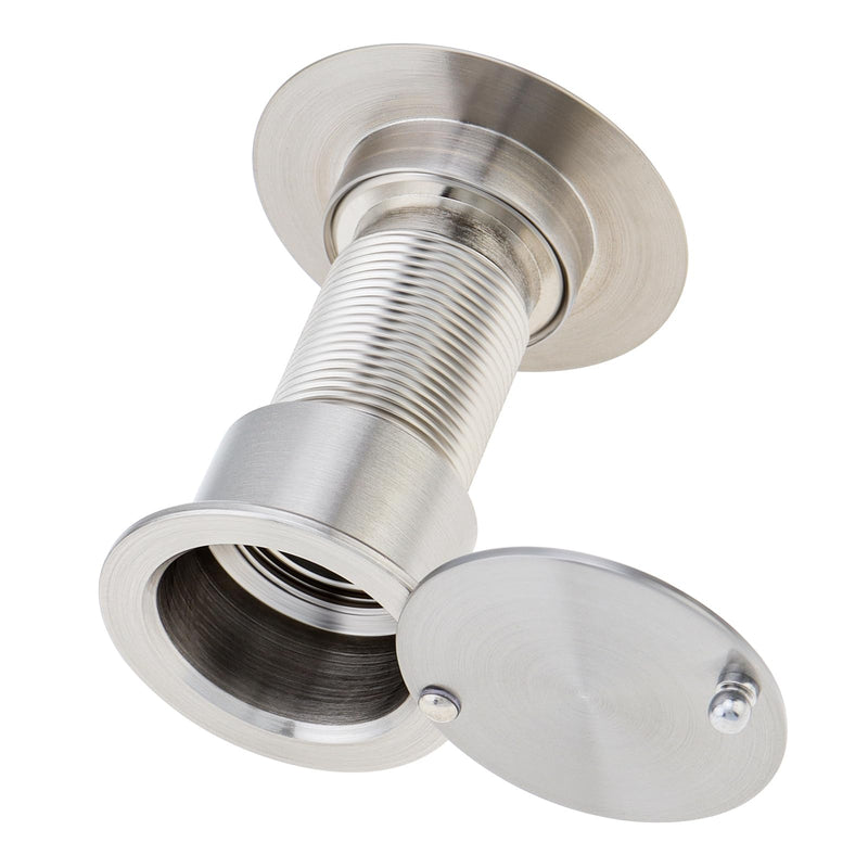 Door Viewer Peephole, Solid Brass 220-degree Large Peephole with 1-1/10" Drill Bit for 1-21/32" to 2-1/8" Doors, Peep Holes for Door with Privacy Cover (Satin Nickel) Satin Nickel