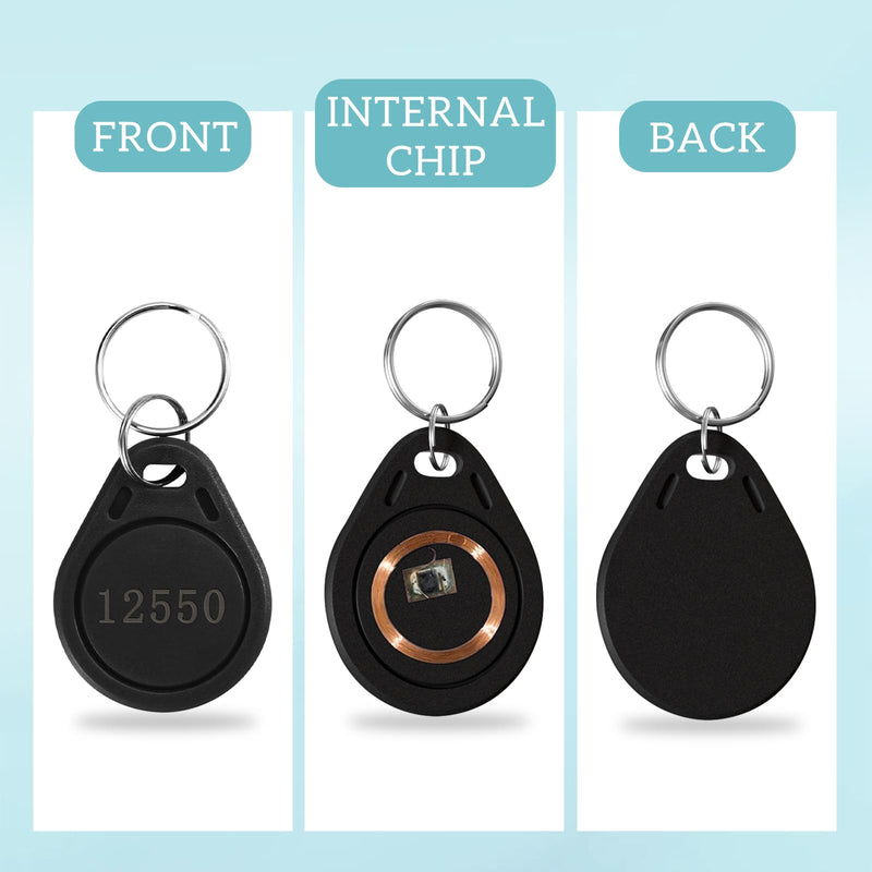 50 pcs 26 Bit Key Fobs Black RFID Keyfobs Writable Proximity Fob 125kHz Prox Cards Compatable with ISOProx 1386 1326 1346 H10301 Format Readers, Works with Vast Majority of Access Control Systems 50 pcs