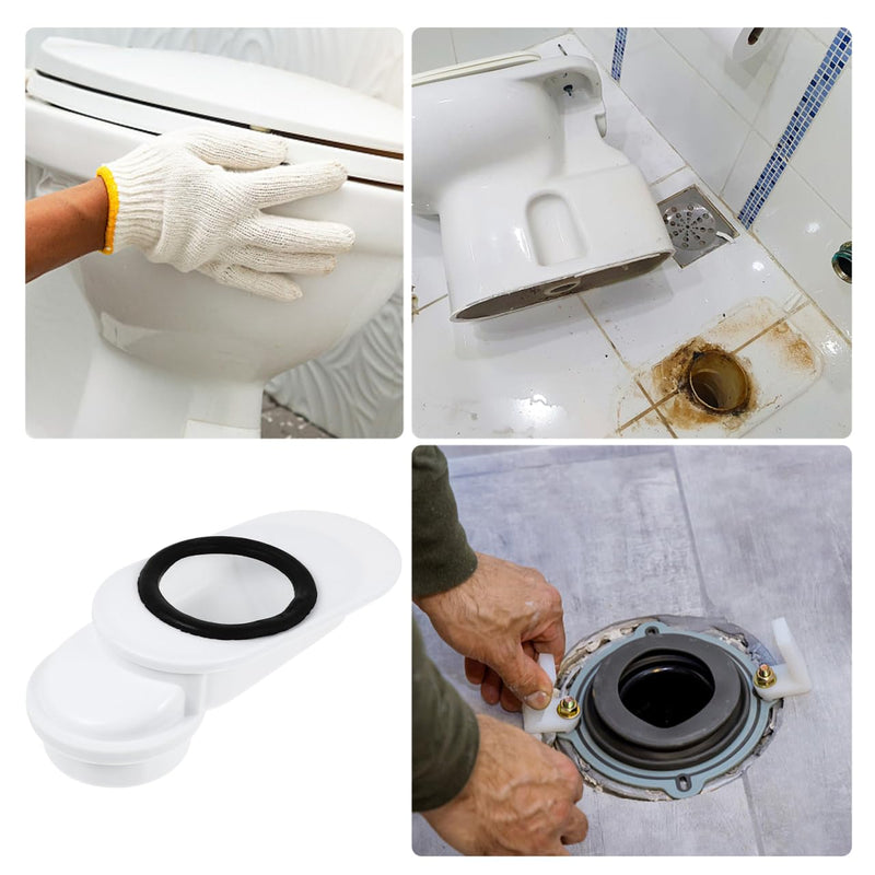 DOITOOL Adjustable Toilet Shifter Flange Adapter for 4.5-6 Inch Offset Toilet Replacement Part Compatible with 3.78-4.33 Inch Drain Bathroom Installation Tool
