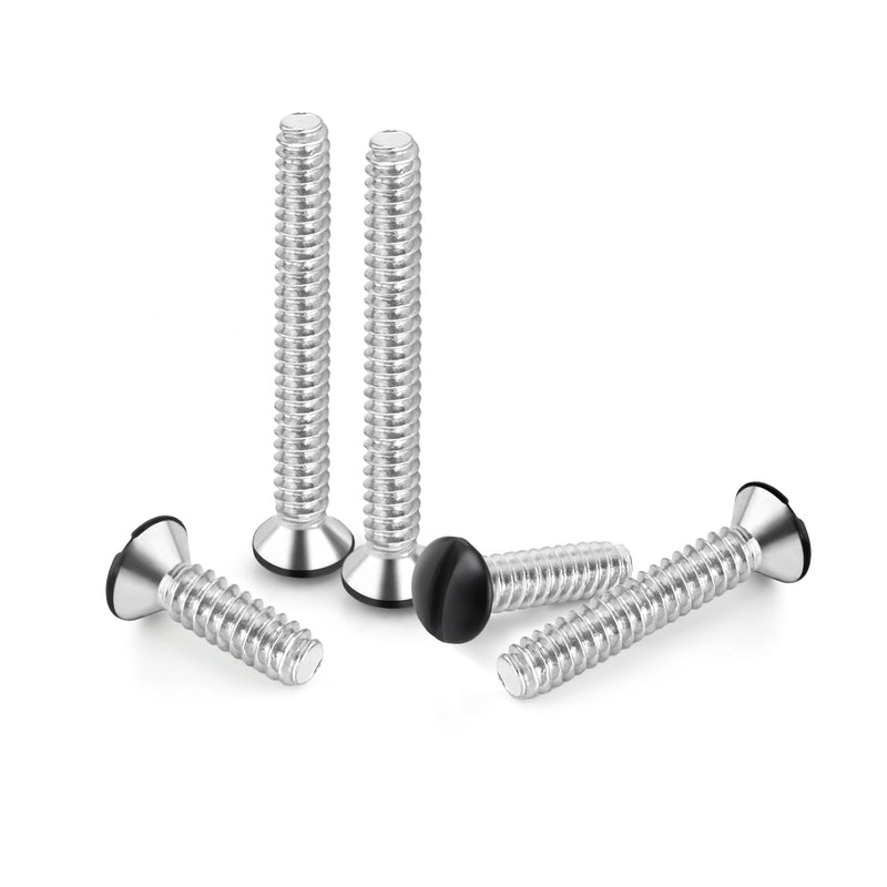 #6-32 x 1 Oval Head Milled Slot Replacement Wall Plate Screws, Full Thread, Black, 50 PCS 6-32 x 1"
