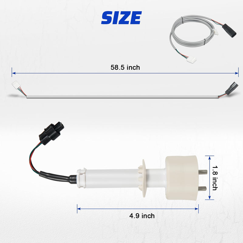 000016053 Ice Water Level Probe Kit with Harness Compatible with Manitowoc Ice Machines Parts I0600, I1400, ID0522A and More, Ice Water Level Sensor Probe Kit