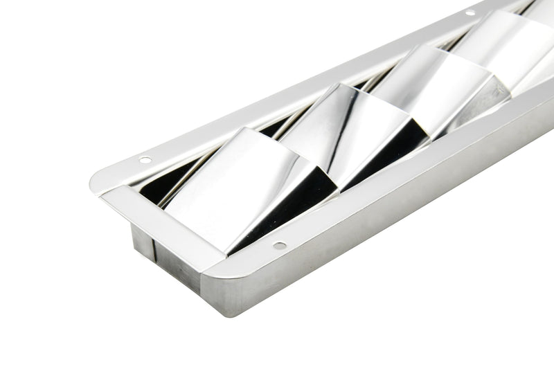 Vinland Marine 304 Stainless Steel Louvered Vent, Boat Cover Vent, Shipping Container Vent, Boat Cabin Accessories, Hood louvers, Marine Engine Compartment