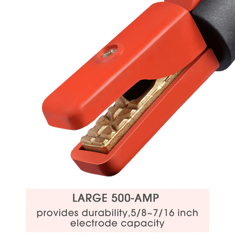 Reboot Welding Electrode Holder 500AMP Heavy Duty Jaw Holding Plier Electrode Clamp of Welding Machine ARC Welder American Design 500 Amp
