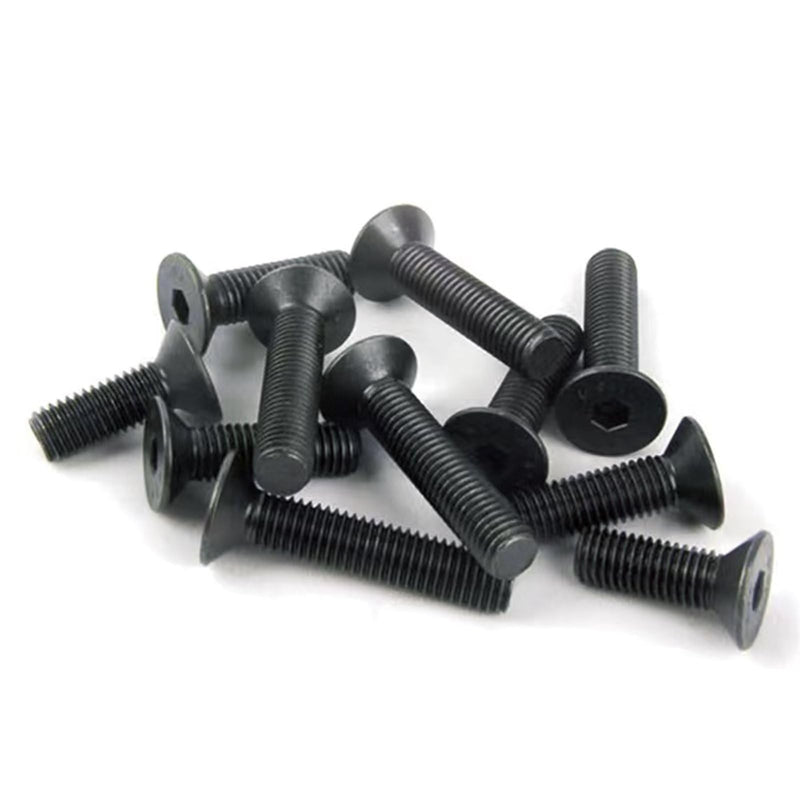 M3-0.5 x 14mm Flat Head Socket Cap Screws, 10.9 Grade Alloy Steel,DIN 7991,Allen Socket Drive, Black Oxide Finish, Machine Thread, Countersunk Bolts,Fully Thread Quantity 60 M3-0.5 x 14mm（60 PCS）