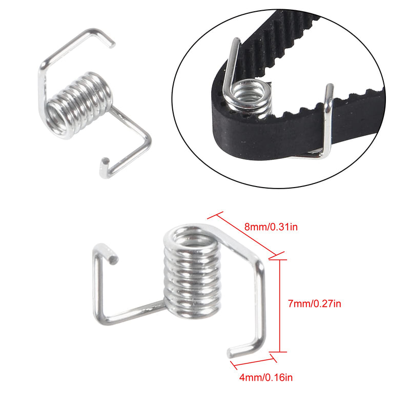 21PCS/Set GT2 Timing Belt Pulley Include 8pcs Mix Timing Belt 6 mm Width, 8pcs 20 Teeth 6mm Bore Belt Pulley Wheel, 4pcs Tensioner Spring Torsion with 1pcs Allen Wrench for 3D Printer