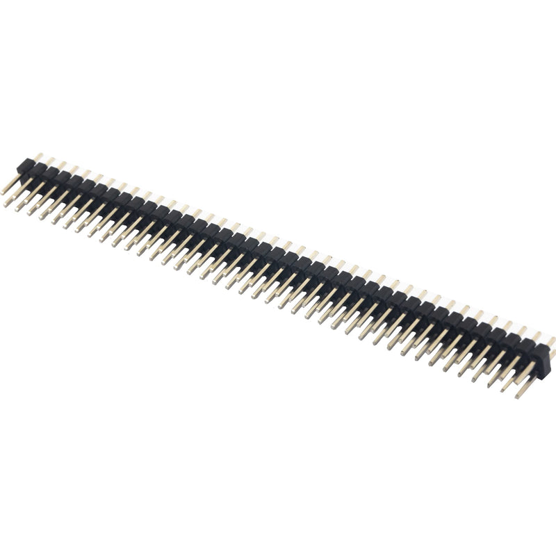 whiteeeen 10pcs Break-Away 0.1" 2 x 40 Pins Strip Dual Male Header 2.54mm Double Row Straight Pin Header Connector