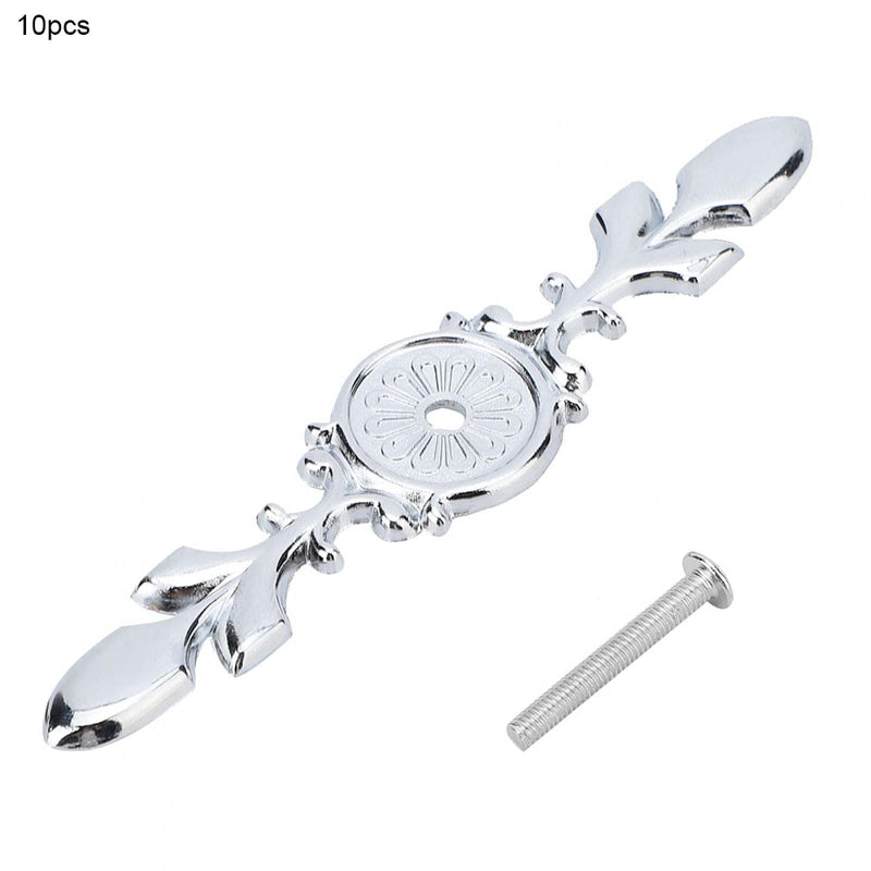 Cabinet Handle Back Plate, 10pcs Zinc Alloy Cabinet Handle Back Plate Retro Style Single Hole Door Handle Backplate(118 Bright Chrome)