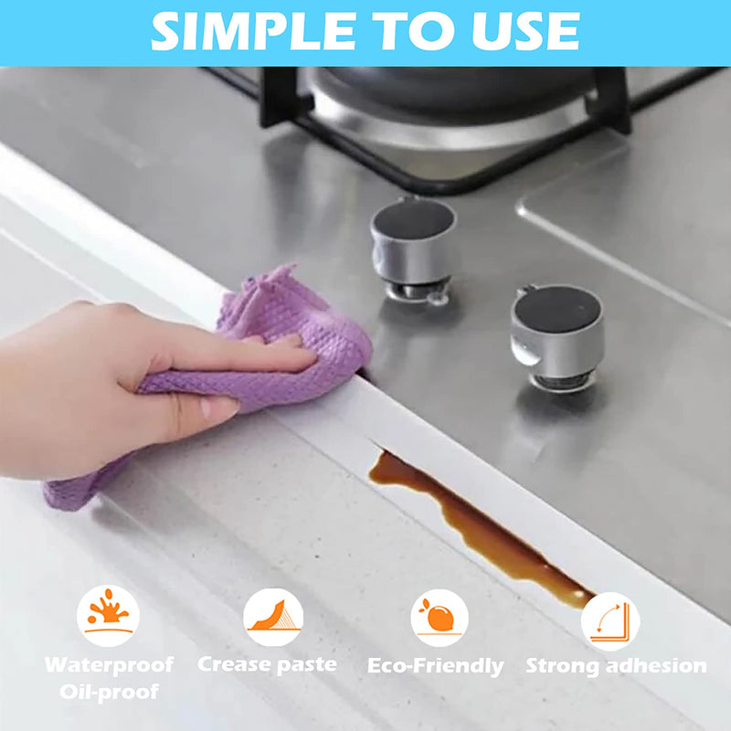 Caulk Strip, 1.5" x 10.5Ft Self Adhesive Caulk Tape, PVC Waterproof Sealing Tape for Bathroom Bathtub Kitchen Toilet Wall White