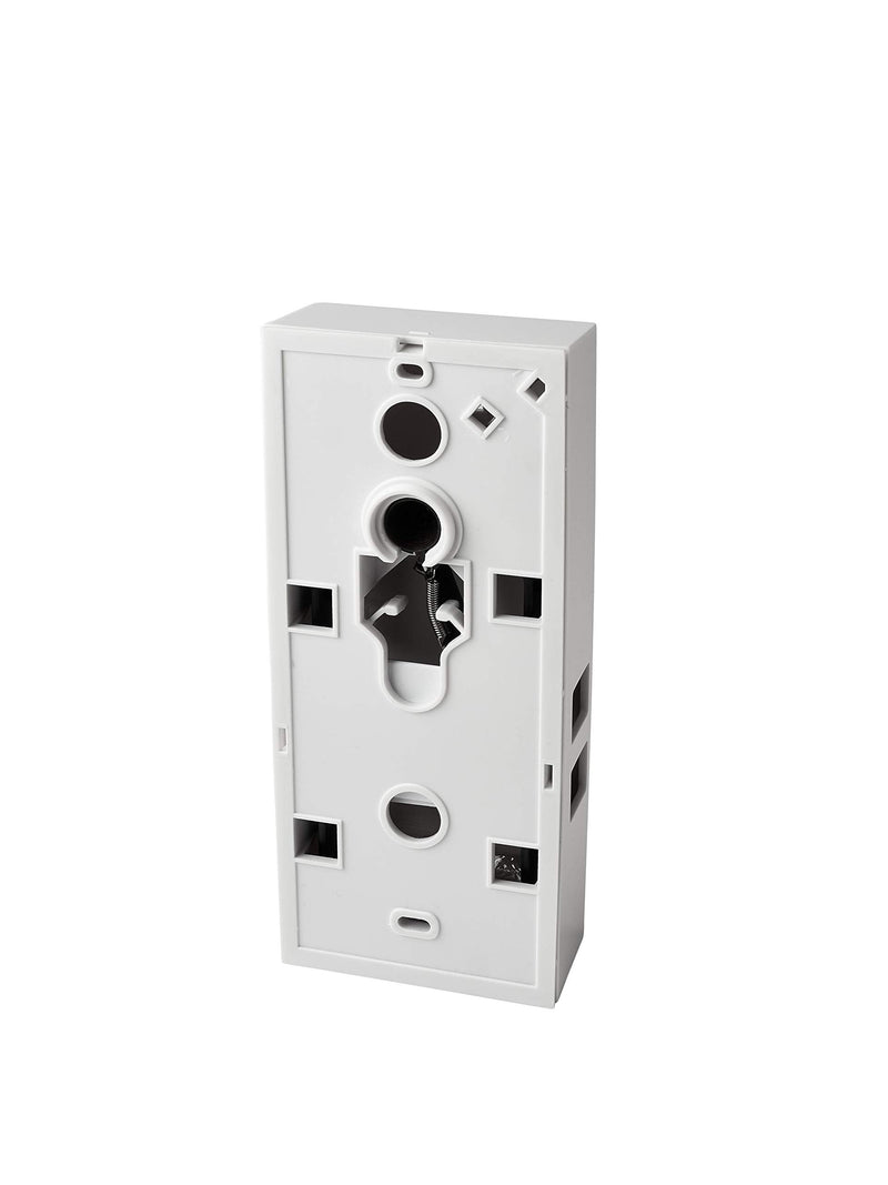Newhouse Hardware MCHBV Wireless Mechanical Two-Note Chime and Door Button with Built-in Viewer, One Size, White/Brass