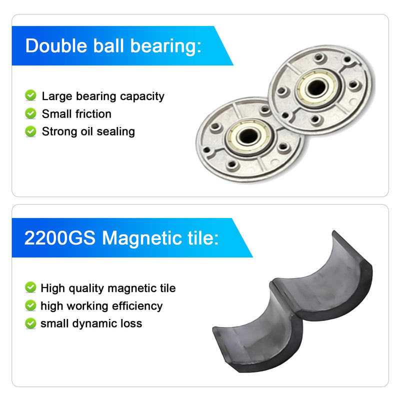 High Torque DC Motor 12 V/24 V Permanent Magnet Motor Mini DC Motor DIY Generator Motor 30W CW/CCW with Moun Conventional rotary threaded shafts