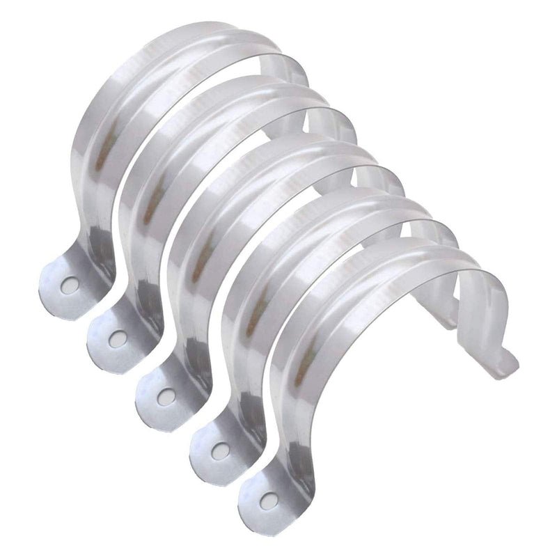 10 Pcs 4inch Rigid Pipe Strap,Two Hole Stainless Steel Strap U Bracket, Widened Tube Strap Tension Clip Assortment Kit Heavy Duty Pipe Clamp for Pipe Fixing（110mm） 4inch(10 Pcs)