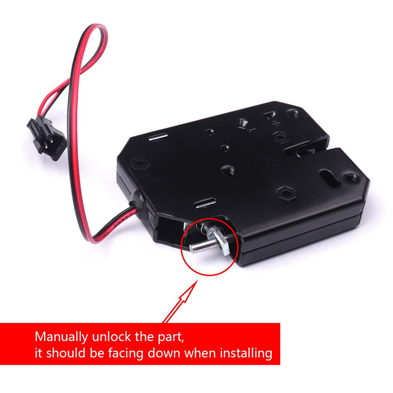 ATOPLEE Electronic Lock, 1pcs DC 12V 2A Carbon Steel Solenoid Cabinet Spring Lock for Drawer Locker (73X58X13mm) 73X58X13mm