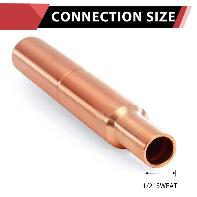 5Pcs EFIELD 1/2"Straight Male Sweat Copper Water Arrestor(HAMMER032-5) 1/2-Inch Copper Pack of 5