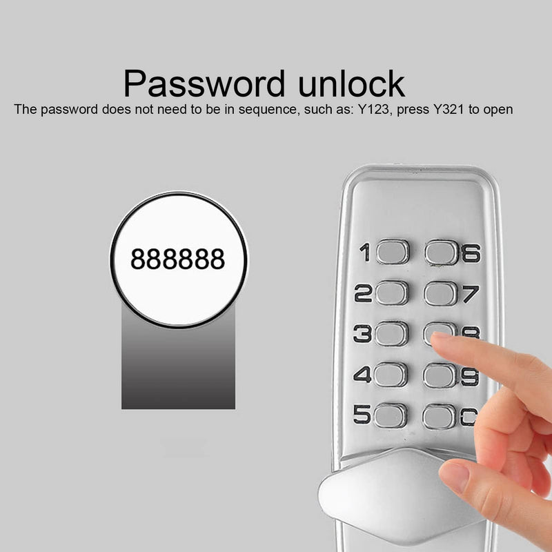 Mechanical Password Lock - Keyless Entry Digital Pass Code Security Lock for Office & Home