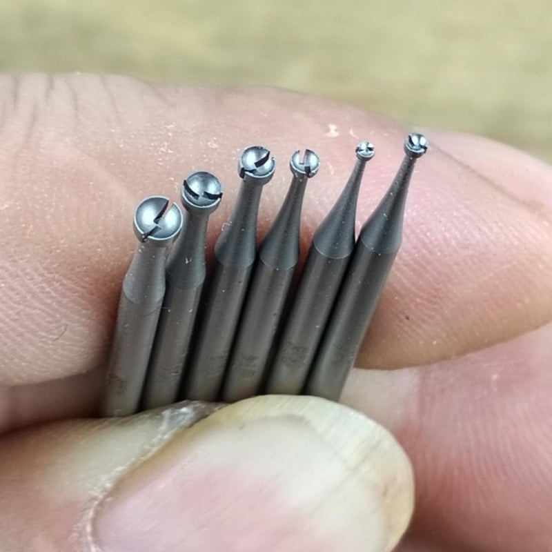 12 Pcs Open Mouth Cup Burr - 3/32'' Shank Open Mouth Cup Shape Wire Rounder Bits Jewelry Setting Lapidary Making Bits (008-025)