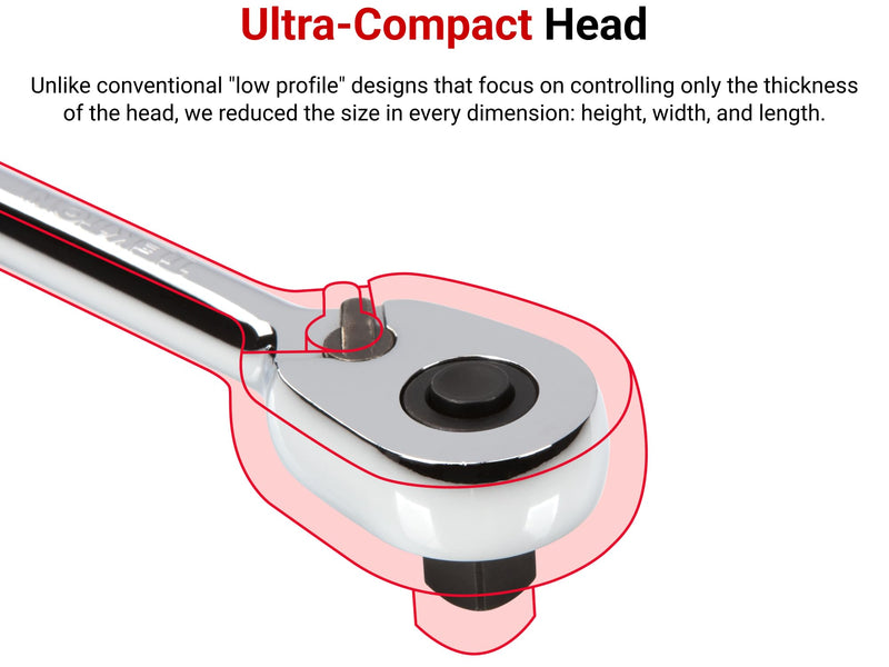 TEKTON 3/8 Inch Drive x 8 Inch Quick-Release Ratchet | SRH11108