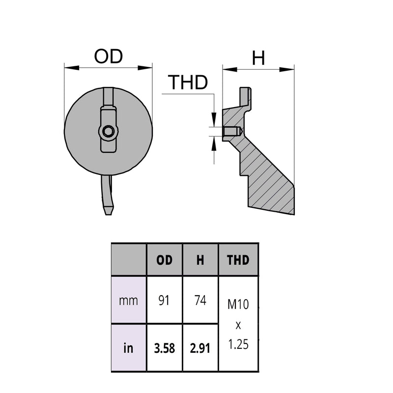 SouthMarine Boat Engine 67F-45371-00 688-45371-00 688-45371-01 Aluminum Alloy Tab Trim Anode for Yamaha Outboard Motor 60HP 65HP 70HP 75HP 80HP 85HP 90HP, fit Sierra 18-6091 (Aluminum Alloy)
