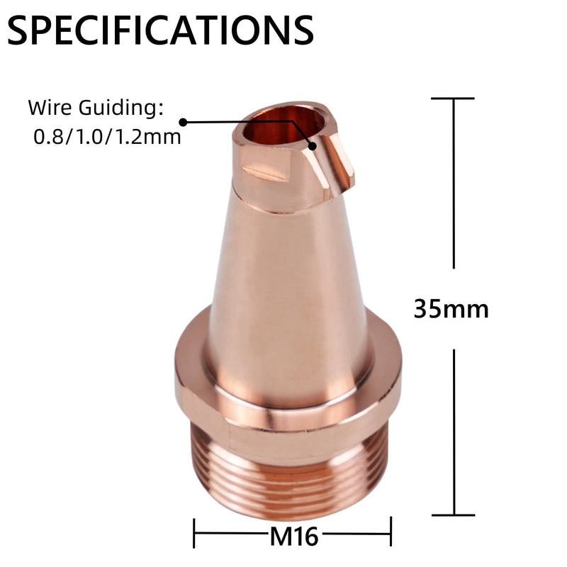 Laser Welding Nozzle 5 Pcs Laser Welder Nozzle Tip Kit AS-12 Copper Nozzles M16 H35 for Portable Laser Welding Gun Laser Welder Head Laser Welding Machine Wire Feeding