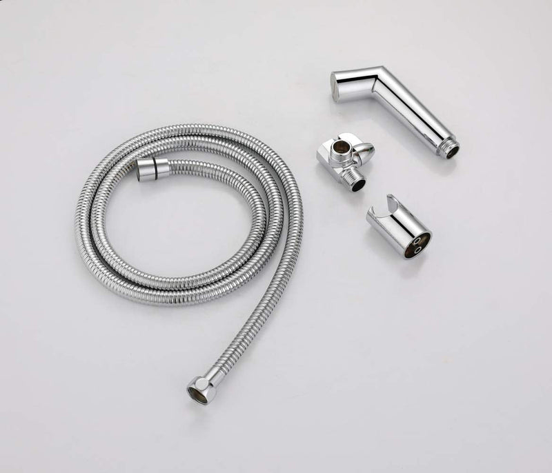 SUMERAIN Pet Shower Sprayer, Dog Shower Attachment with Solid Brass Diverter, Flow regulating Sprayer, 8 Feet Extra Long Hose, Chrome Finish