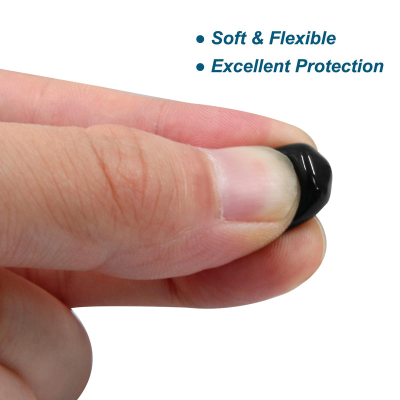 60PCS Vinyl Flexible Rubber End Caps, 8mm (5/16") ID Bolt Screw Thread Protectors (Black) 8mm (5/16") Black 60