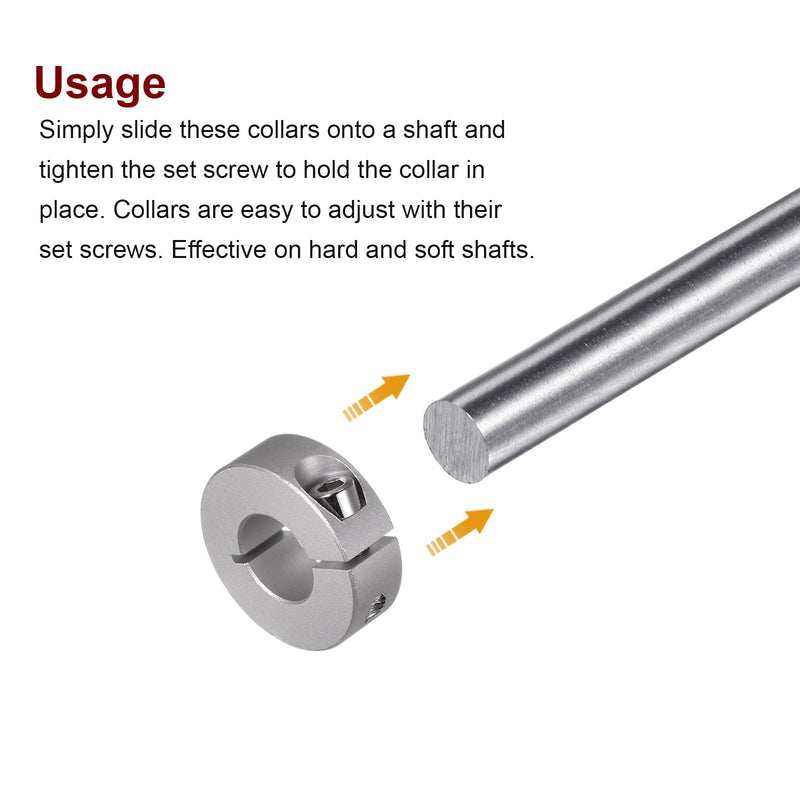 HARFINGTON 2pcs Shaft Collar 16mm Bore Aluminum Alloy Set Screw Split Clamp-On Collars, 35mm OD, 12mm Width, for Wheel Barrow Axle, Gearbox Assemblies, Machine Tools, Industry, Anodization
