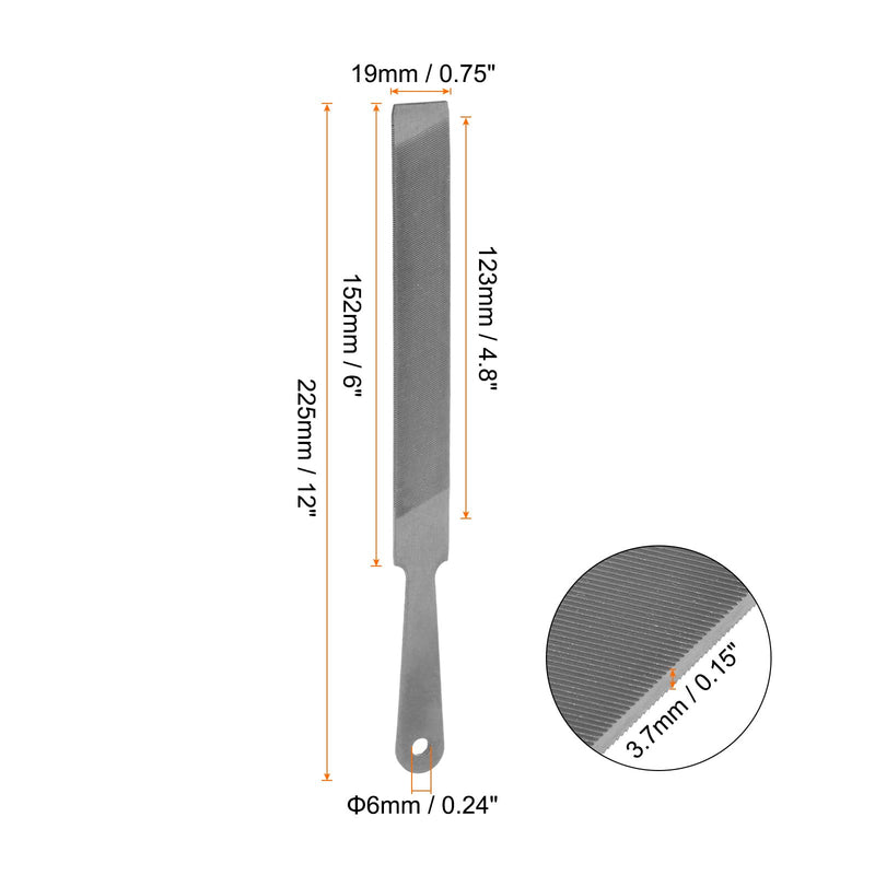 HARFINGTON Farmers Own Files 6 Inch High Carbon Steel Single Cut Flat Hand Rasp File for Deburring and Removing Material