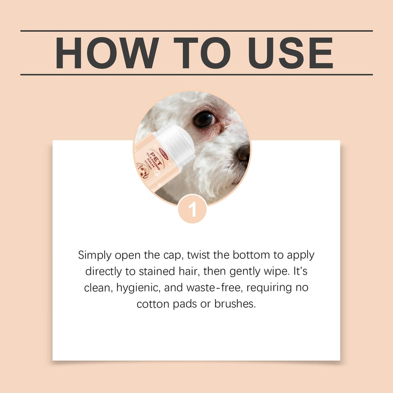 Tear Stain Balm for Dogs & Cats - Gentle & Natural Eye Cleaner Stick - Remove Tear Stains, Discharge & Debris, Pet Eye Balm Cleaner - Safe for Face, 1 oz