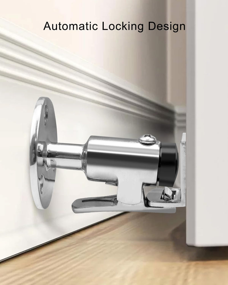 2PCS Door Stopper Catch Set, 316 Stainless Steel Heavy Door Holder Catch Hatch Stopper Soft, Stop Keep Door Open, Surface Mirror Reflection, for Marine Doors Yacht Boat Ships Motorhome 2PCS