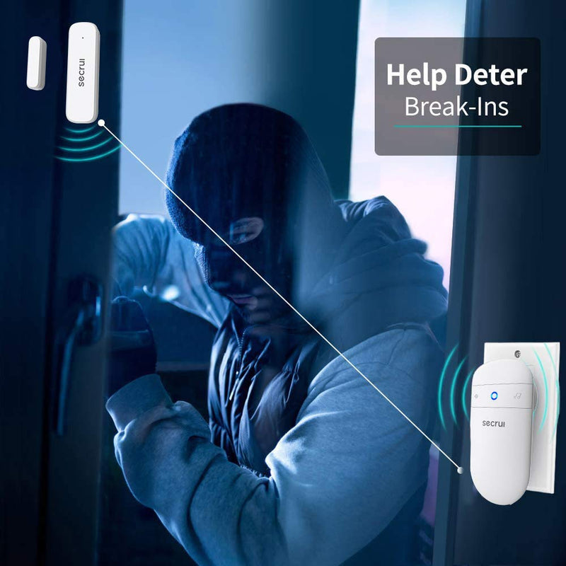 SECRUI Door Chime, Door Sensor Chime with Adjustable Volume, Easy Installation, 400ft Range, 52 Chimes, M508+D7 Door Open Chime for Business/Home When Entering, White