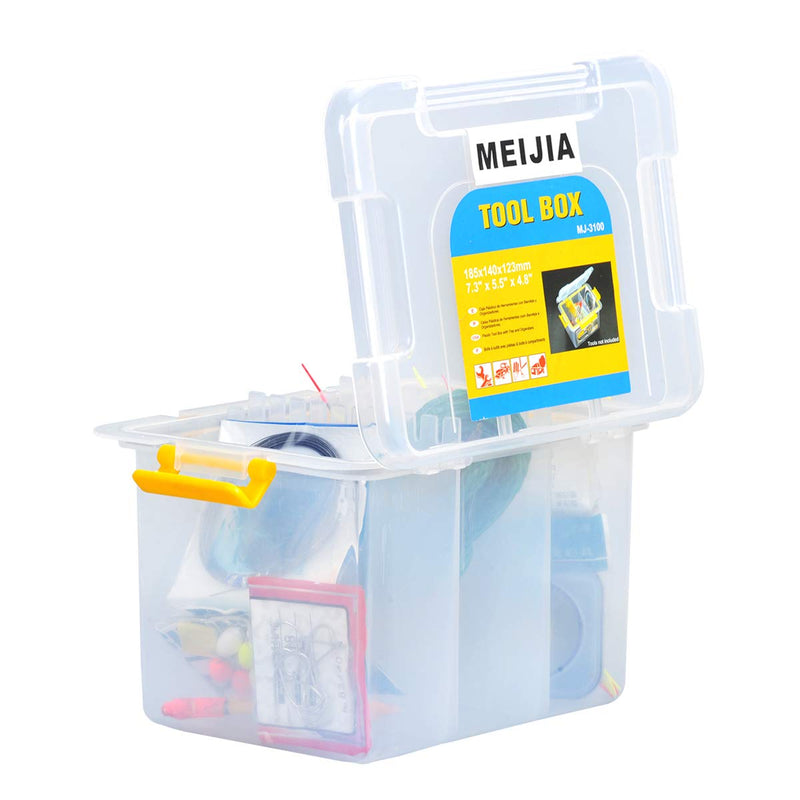 MEIJIA Plastic Tool Organizers With Removable Dividers,Plastic Storage Organizer Box (7.5") 7.5"