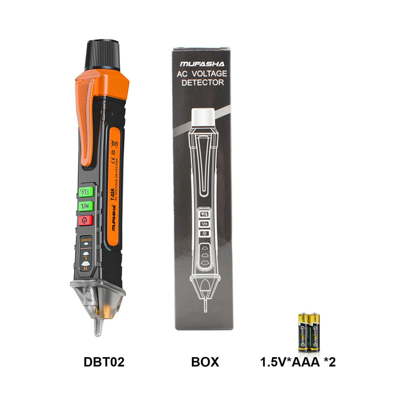 MUFASHA Non-Contact Voltage Tester with LED Flashlight, Buzzer Alarm, AC Voltage Detector Pen,Test Range 12V - 1000V & Live/Null Wire Judgment