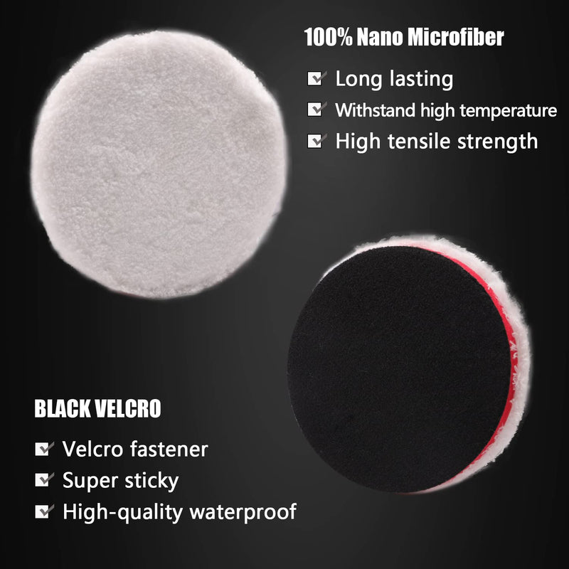 Buffing Polishing Pads, 7Pc 7.5 Inch Face for 7Inch 180mm Backing Plate Compound Buffing Sponge Pads Cutting Polishing Pad Kit for Car Buffer Polisher 7Pcs 7Inch Polishing Pad Sets 7 Inch (180mm)
