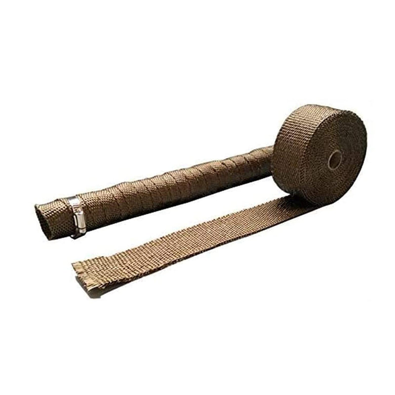 FIREHIKING Fireproof Pipe Wrap (Basalt Fiber) Anti Scalding Chimney Ribbon Stove Flue Protector with 2 Clamps