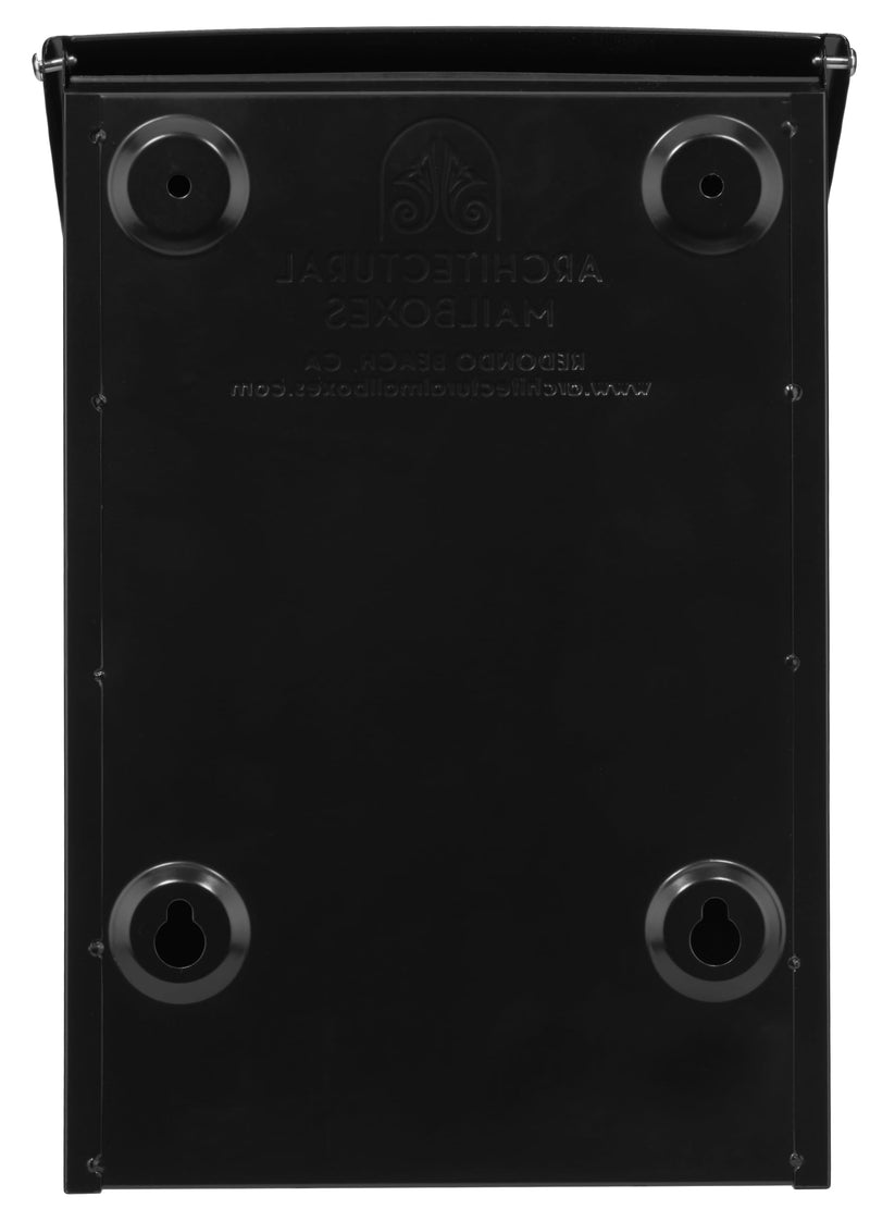 Architectural Mailboxes 2681B Black Marina Wall Mount Mailbox, Small