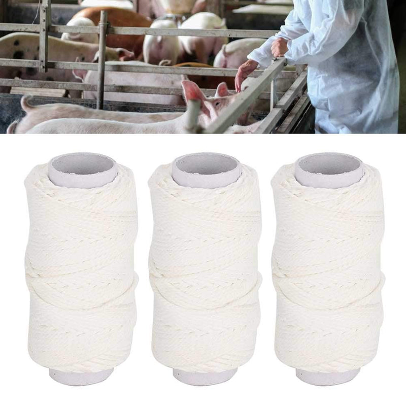Zerodis 3pcs Veterinary Suture Thread, Vet Veterinary Suture Thread Pig Cattle Animal Surgery Special Seam Surgical Suture Line(No. 18 Suture)